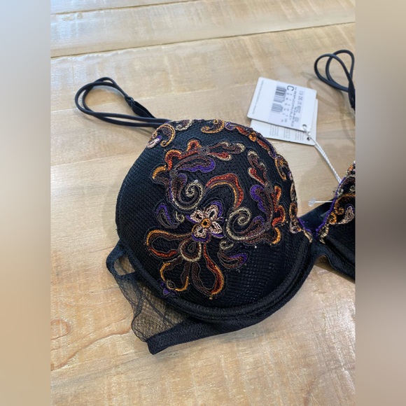 LA PERLA Paisley Embroidered Demi Padded Bra 34C - Picture 6 of 12